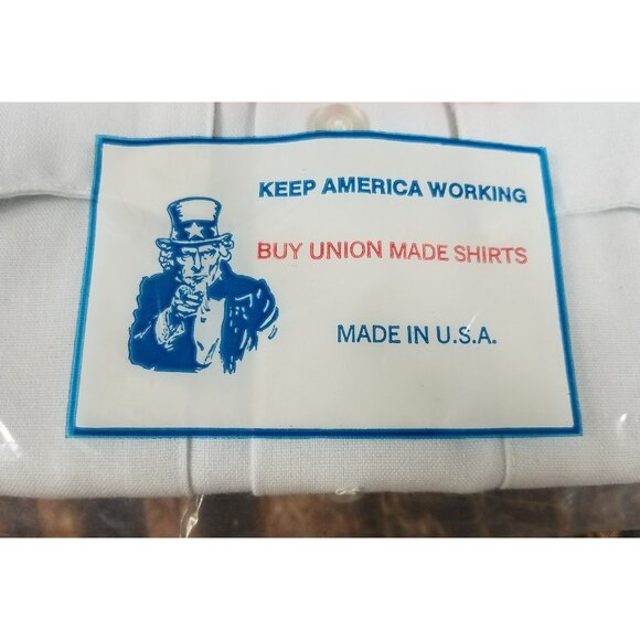 Military Service Shirt Union Made vtg Conqueror White Short Sleeve Size Small - Picture 2 of 11